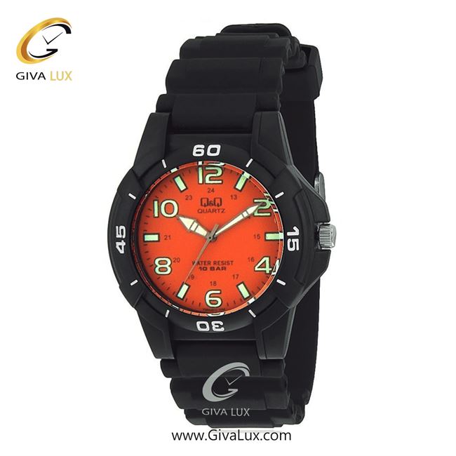 ساعت مچی اورجینال مردانه کیو اند کیو Q&Q مشکی | مشکی| نارنجی| کد رفرنس VQ84J010Y