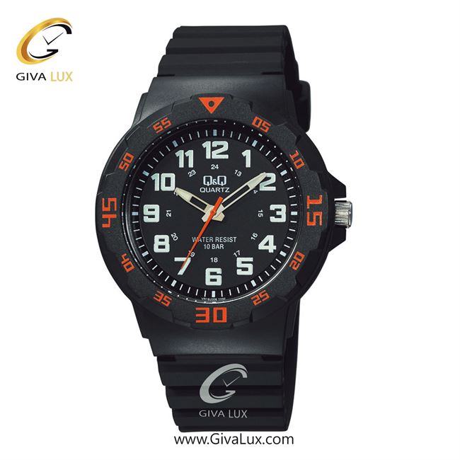 ساعت مچی اورجینال مردانه کیو اند کیو Q&Q مشکی | مشکی| مشکی| کد رفرنس VR18J008Y