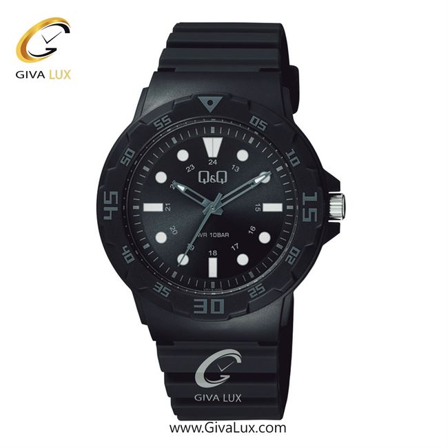 ساعت مچی اورجینال مردانه کیو اند کیو Q&Q مشکی | مشکی| مشکی| کد رفرنس VR18J011Y