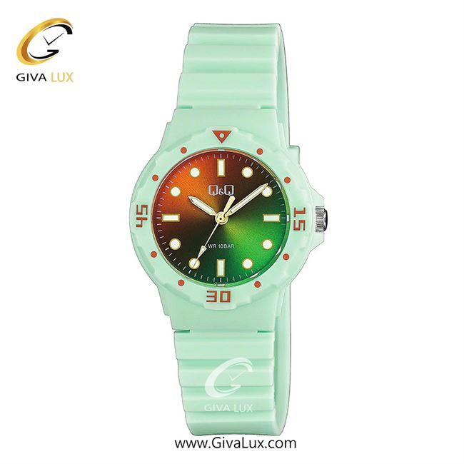 ساعت مچی اورجینال زنانه کیو اند کیو Q&Q سبز | سبز| مسی-سبز یشمی تیره| کد رفرنس VR19J022Y