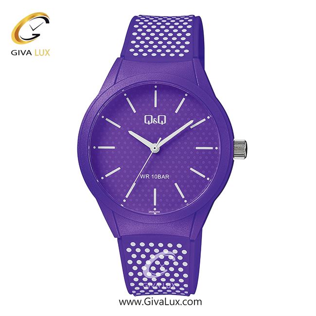 ساعت مچی اورجینال مردانه کیو اند کیو Q&Q بنفش | بنفش| بنفش| کد رفرنس VR28J038Y