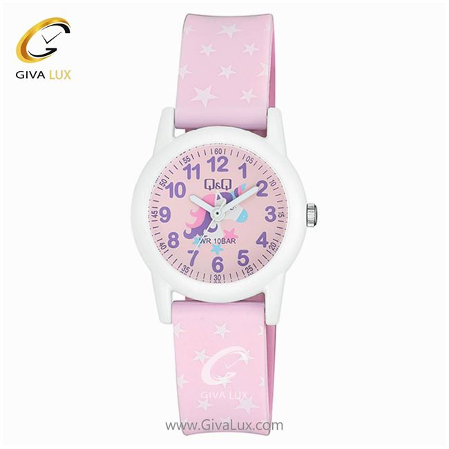 ساعت مچی اورجینال بچه گانه کیو اند کیو Q&Q سفید | صورتی| صورتی| کد رفرنس VR99J013Y