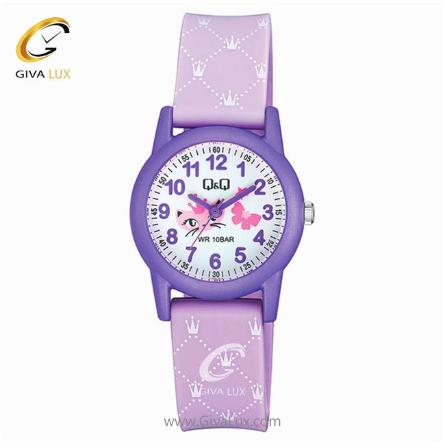 ساعت مچی اورجینال بچه گانه کیو اند کیو Q&Q بنفش | بنفش| سفید| کد رفرنس VR99J014Y