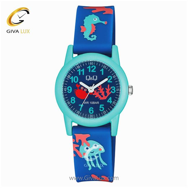 ساعت مچی اورجینال بچه گانه کیو اند کیو Q&Q آبی | آبی| سرمه ای| کد رفرنس VR99J017Y