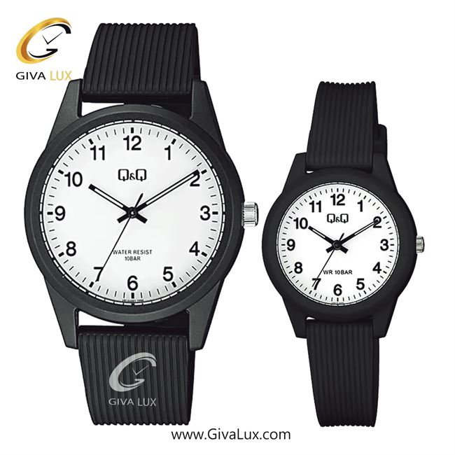 ساعت مچی اورجینال ست کیو اند کیو Q&Q مشکی | مشکی| سفید| کد رفرنس مردانه: VS12J001Y، زنانه: VS13J001Y