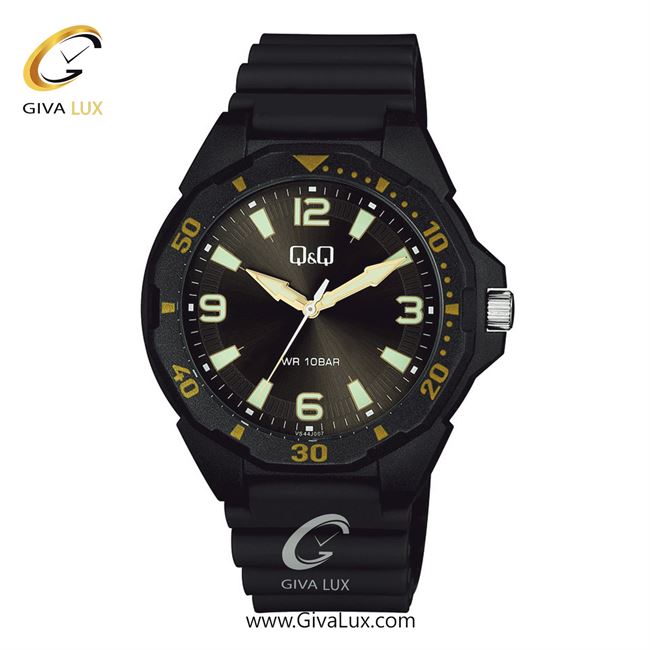 ساعت مچی اورجینال مردانه کیو اند کیو Q&Q مشکی | مشکی| مشکی| کد رفرنس VS44J007Y