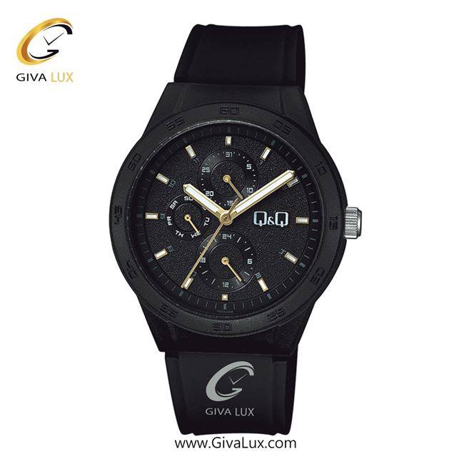ساعت مچی اورجینال مردانه کیو اند کیو Q&Q سه موتوره فول تایم مشکی | مشکی| مشکی| کد رفرنس VS54J006Y