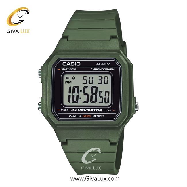 ساعت مچی اورجینال یونیسکس-اسپرت کاسیو Casio سبز | سبز| مشکی| کد رفرنس W-217H-3AVDF