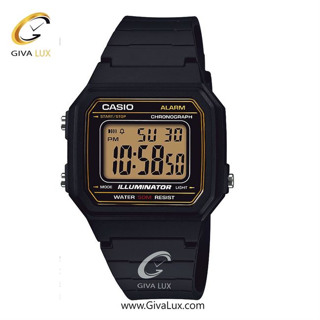 ساعت مچی اورجینال اسپرت-یونیسکس کاسیو Casio مشکی | مشکی| کرم-مشکی| کد رفرنس W-217H-9AVDF