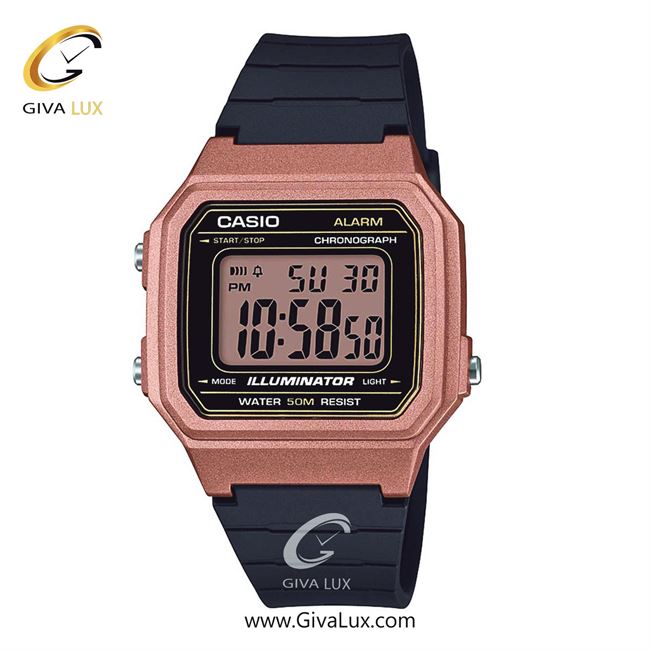 ساعت مچی اورجینال یونیسکس-اسپرت کاسیو Casio رزگلد | مشکی| مشکی| کد رفرنس W-217HM-5AVDF