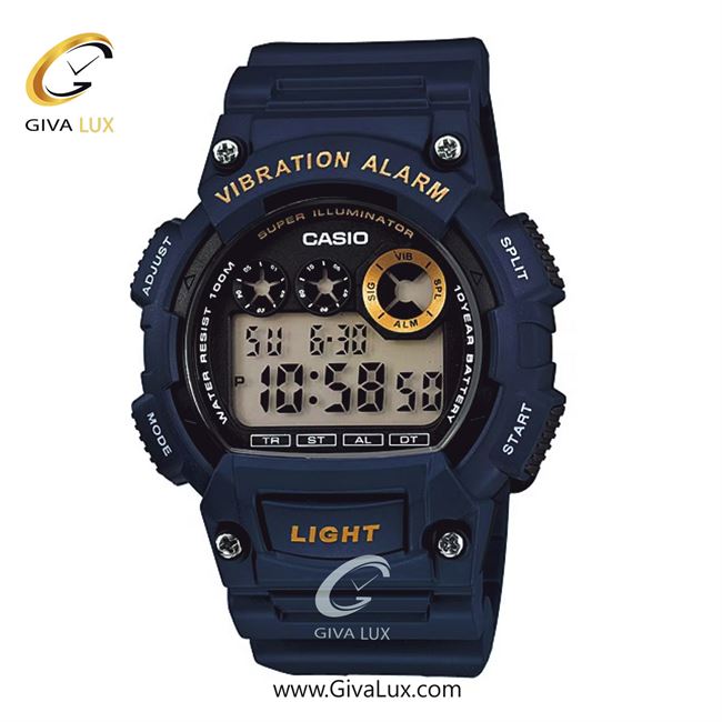 ساعت مچی اورجینال مردانه کاسیو Casio سرمه ای | سرمه ای| مشکی| کد رفرنس W-735H-2A