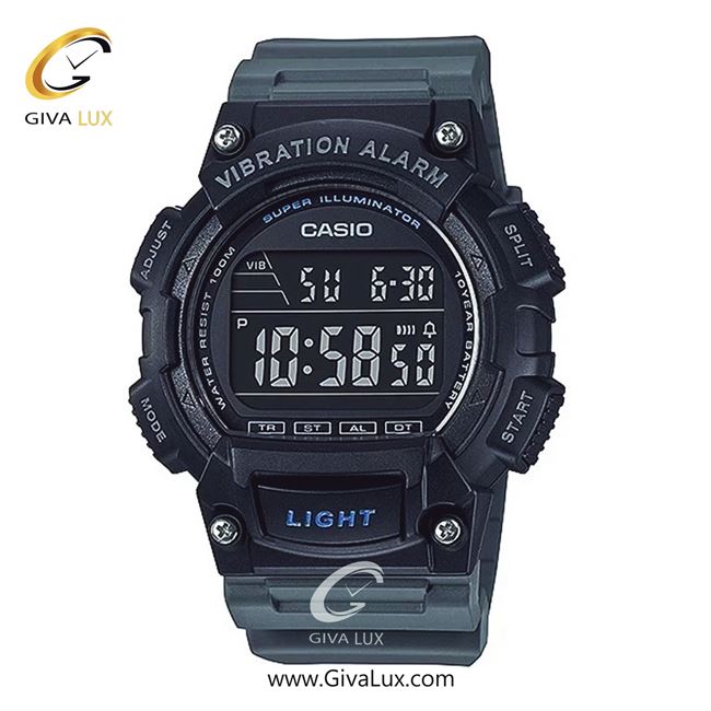 ساعت مچی اورجینال مردانه کاسیو Casio مشکی | طوسی| مشکی| کد رفرنس W-736H-8BVDF