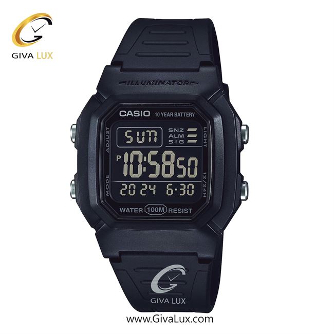 ساعت مچی اورجینال مردانه کاسیو Casio مشکی | مشکی| مشکی| کد رفرنس W-800H-1BVDF