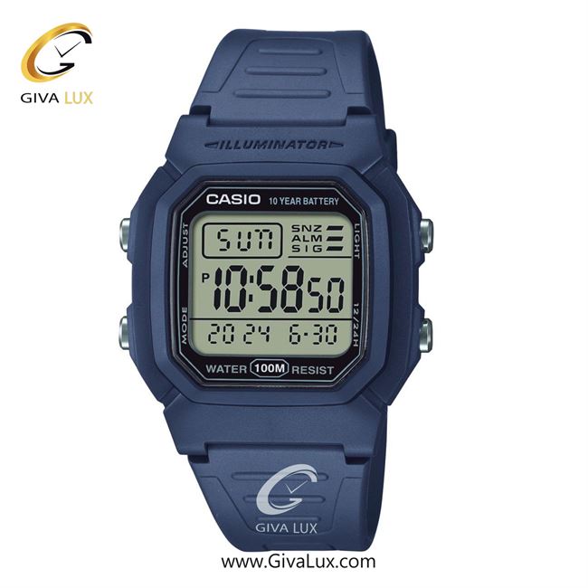 ساعت مچی اورجینال مردانه کاسیو Casio سرمه ای | سرمه ای| مشکی| کد رفرنس W-800H-2AVDF