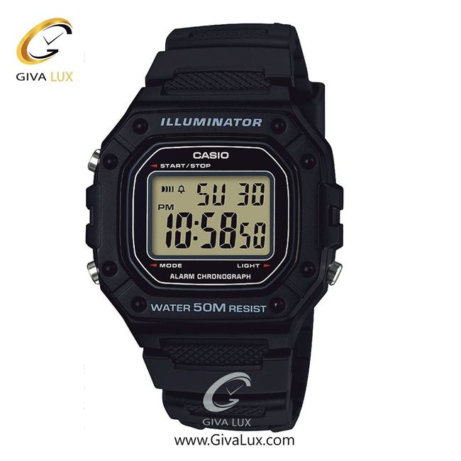 ساعت مچی اورجینال مردانه کاسیو Casio مشکی | مشکی| مشکی| کد رفرنس W-218H-1A