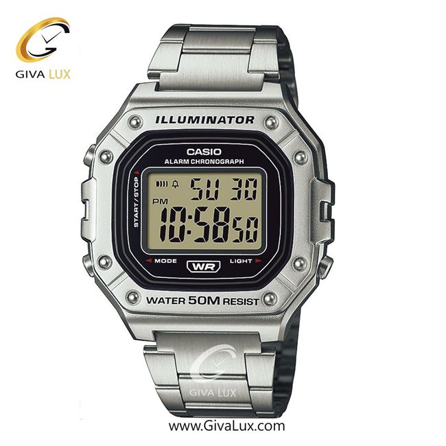ساعت مچی اورجینال مردانه کاسیو Casio نقره ای | نقره ای| مشکی| کد رفرنس W-218HD-1AVDF