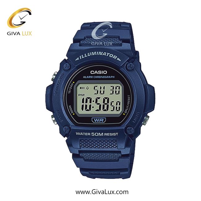 ساعت مچی اورجینال مردانه کاسیو Casio سرمه ای | سرمه ای| مشکی| کد رفرنس W-219H-2AVDF