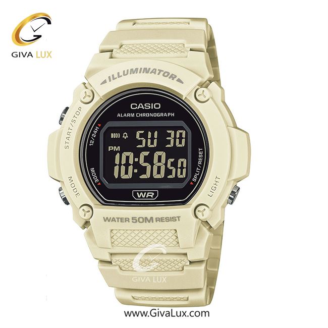 ساعت مچی اورجینال مردانه کاسیو Casio شیری | شیری| مشکی| کد رفرنس W-219HC-8BVDF
