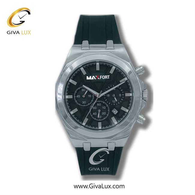 ساعت مچی اورجینال مردانه مکس فورت (MAXFORT) سه موتوره کرنوگراف نقره ای | سبز یشمی تیره| سبز یشمی تیره| کد رفرنس W9D03-4-0