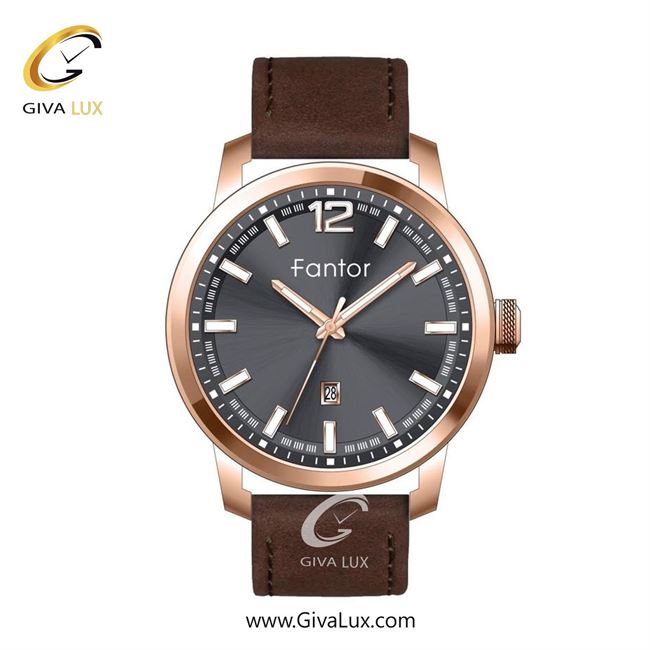 ساعت مچی اورجینال مردانه فانتور رزگلد | قهوه ای| دودی|تیتانیوم| کد رفرنس WF1032-rg