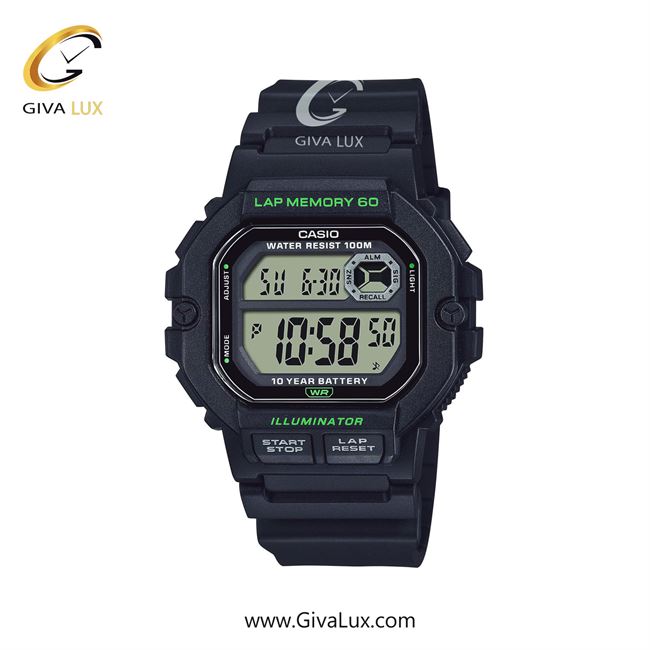 ساعت مچی اورجینال مردانه کاسیو Casio مشکی | مشکی| مشکی| کد رفرنس WS-1400H-1AVDF