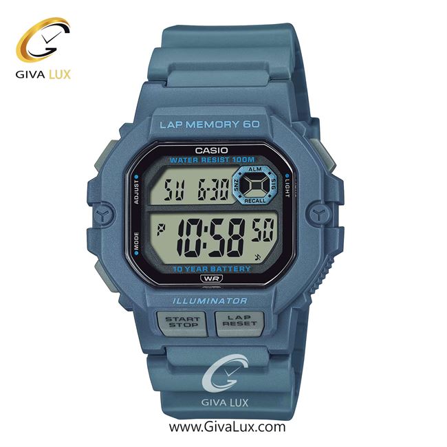 ساعت مچی اورجینال مردانه کاسیو Casio طوسی | طوسی| مشکی| کد رفرنس WS-1400H-2AVDF