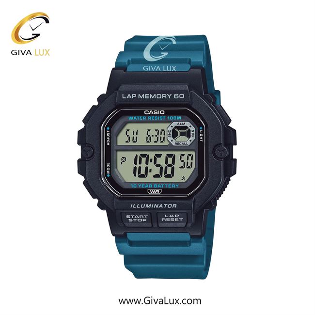 ساعت مچی اورجینال مردانه کاسیو Casio مشکی | سبزآبی| مشکی| کد رفرنس WS-1400H-3AVDF
