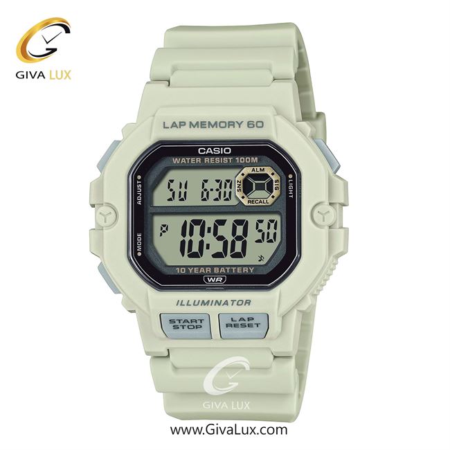 ساعت مچی اورجینال مردانه کاسیو Casio شیری | شیری| مشکی| کد رفرنس WS-1400H-8AVDF