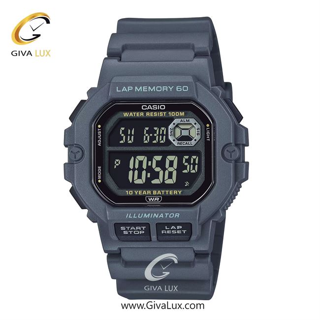 ساعت مچی اورجینال مردانه کاسیو Casio طوسی | طوسی| مشکی| کد رفرنس WS-1400H-8BVDF