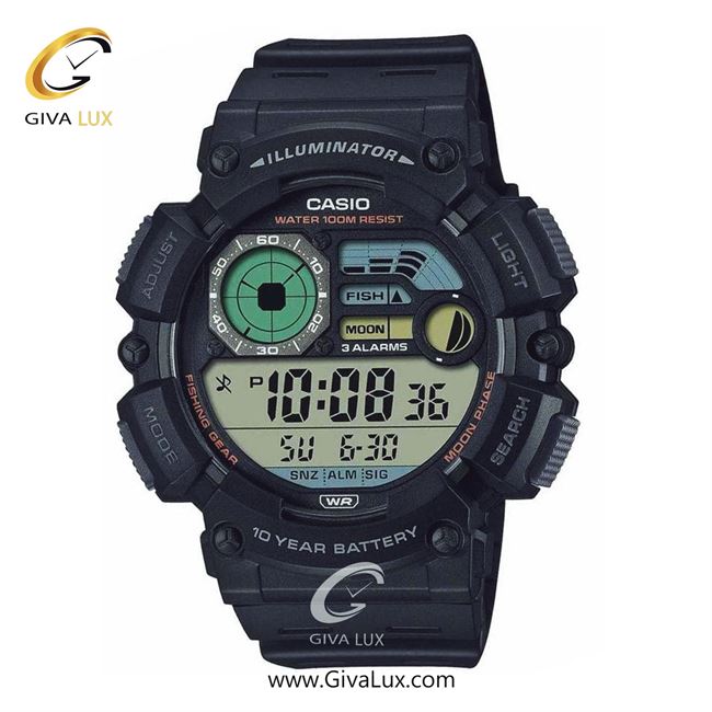 ساعت مچی اورجینال مردانه کاسیو Casio مشکی | مشکی| مشکی| کد رفرنس WS-1500H-1AVDF 