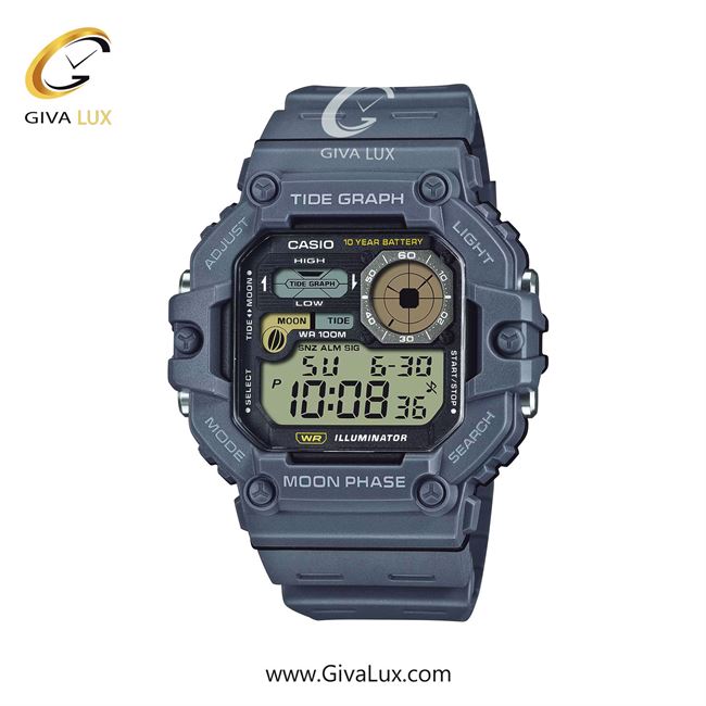 ساعت مچی اورجینال مردانه کاسیو Casio طوسی | طوسی| مشکی| کد رفرنس WS-1700H-8AVDF