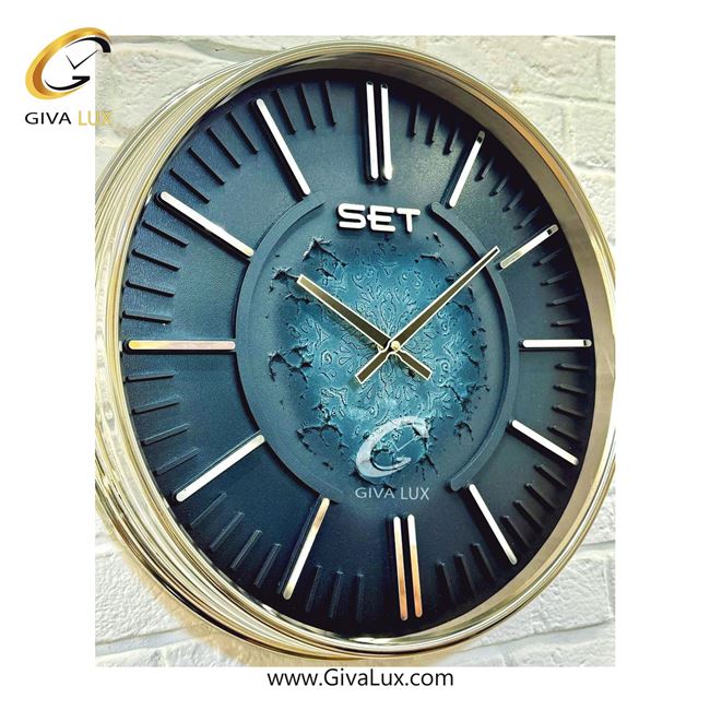 ساعت دیواری آلیاژ فلزی ست عرض قاب 50 سانتیمتر  | نقره ای | کد رفرنس X800
