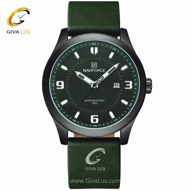 ساعت مچی اورجینال مردانه ناوی فورس|Naviforce|نوی فورس|نیوی فورس مشکی | سبز| سبز| کد رفرنس NF8024