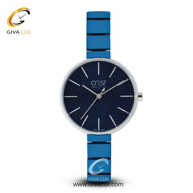 ساعت مچی اورجینال زنانه کرست نقره ای | آبی| مشکی| کد رفرنس Crest6012