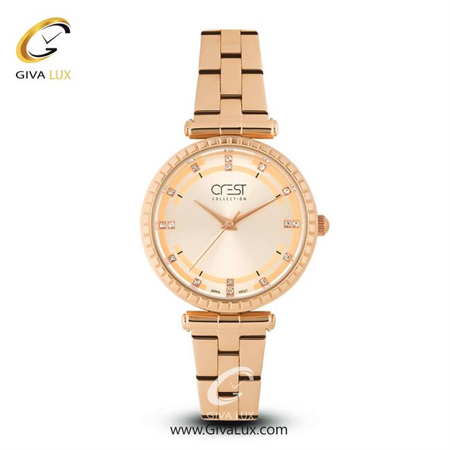ساعت مچی اورجینال زنانه کرست طلایی | طلایی| طلایی| کد رفرنس Crest6013