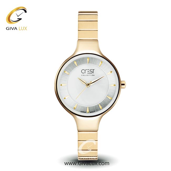 ساعت مچی اورجینال زنانه کرست طلایی | طلایی| نقره ای| کد رفرنس Crest6082