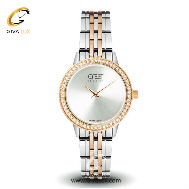ساعت مچی اورجینال زنانه کرست رزگلد | نقره ای-رزگلد| نقره ای| کد رفرنس Crest6089