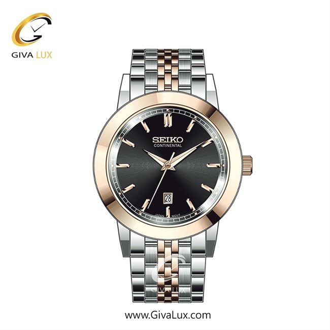 ساعت مچی اورجینال زنانه سیکو (کانتیننتال) | Seiko (Continental)  نقره ای-رزگلد | رزگلد-نقره ای| مشکی| کد رفرنس 0405
