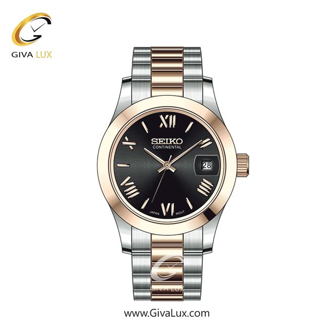 ساعت مچی اورجینال زنانه سیکو (کانتیننتال) | Seiko (Continental)  نقره ای-رزگلد | نقره ای-رزگلد| مشکی| کد رفرنس 0406