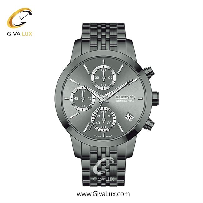 ساعت مچی اورجینال زنانه سیکو (کانتیننتال) | Seiko (Continental)  سه موتوره کرنوگراف تیتانیوم | تیتانیوم(زغالی)| دودی|تیتانیوم| کد رفرنس 0412