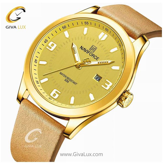 ساعت مچی مردانه بند چرم نوی فورس NF8024 gglbn.jpg