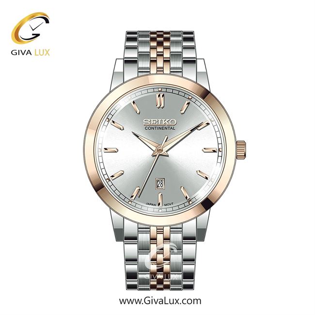 ساعت مچی اورجینال مردانه سیکو (کانتیننتال) | Seiko (Continental)  رزگلد-نقره ای | نقره ای-رزگلد| نقره ای| کد رفرنس 0405