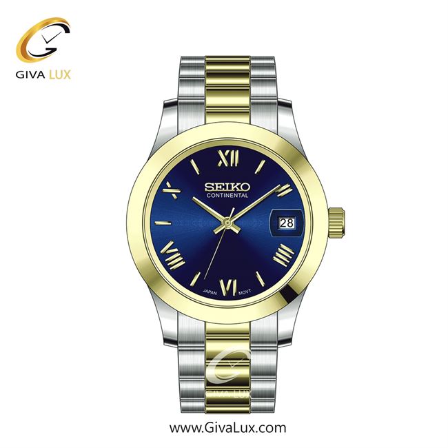 ساعت مچی اورجینال مردانه سیکو (کانتیننتال) | Seiko (Continental)  طلایی-نقره ای | نقره ای-طلایی| سرمه ای| کد رفرنس 0406