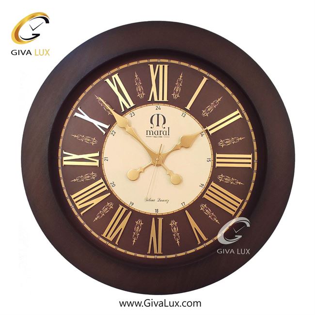 ساعت دیواری اورجینال مارال چوب قهوه ای| کد رفرنس P702