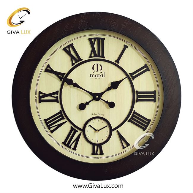 ساعت دیواری اورجینال مارال چوب قهوه ای| کد رفرنس P704