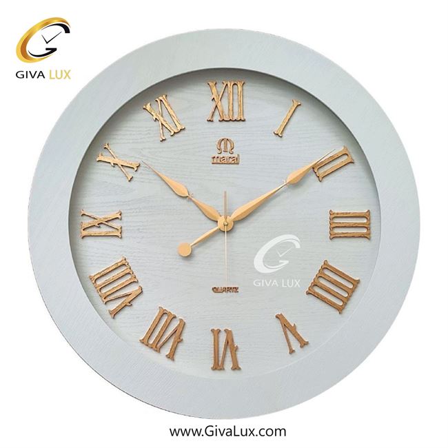 ساعت دیواری اورجینال مارال چوب سفید| کد رفرنس P706