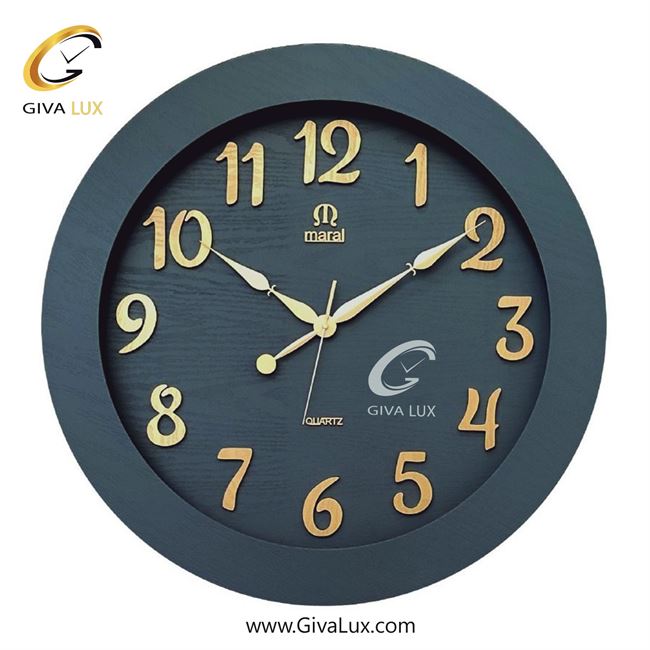 ساعت دیواری اورجینال مارال چوب طوسی| کد رفرنس P706