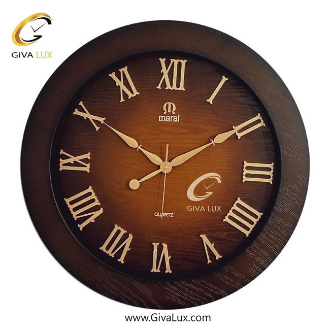 ساعت دیواری اورجینال مارال چوب قهوه ای| کد رفرنس P706