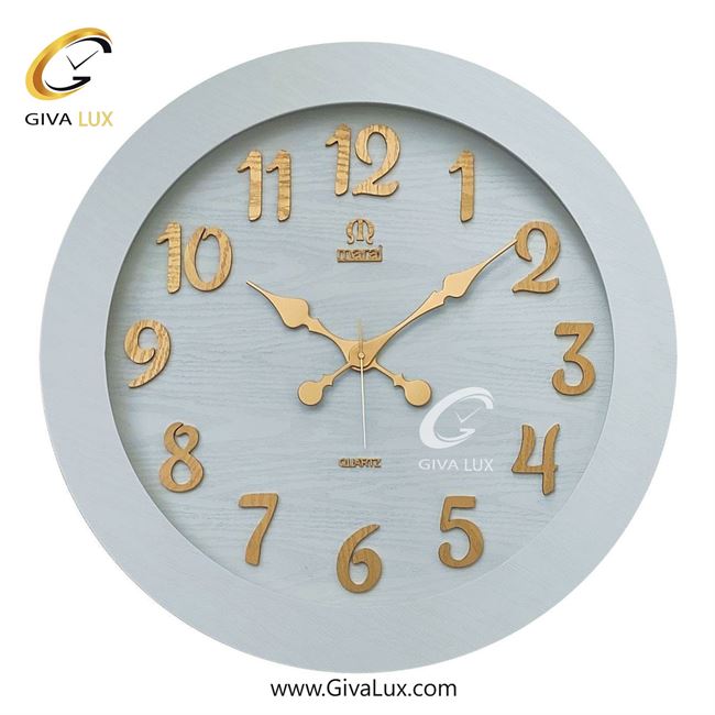 ساعت دیواری اورجینال مارال چوب سفید| کد رفرنس P706