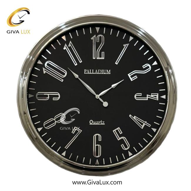 ساعت دیواری اورجینال پالادیوم آلیاژ فلزی نقره ای| کد رفرنس S501